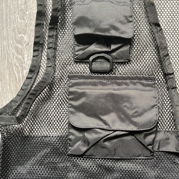 Black Nylon Rothco Recon Vest Size M - Picture 3 of 6